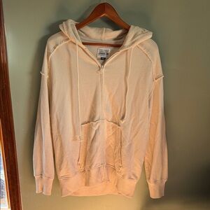 American Eagle Outfitters women’s Zip Up Cream Hoodie